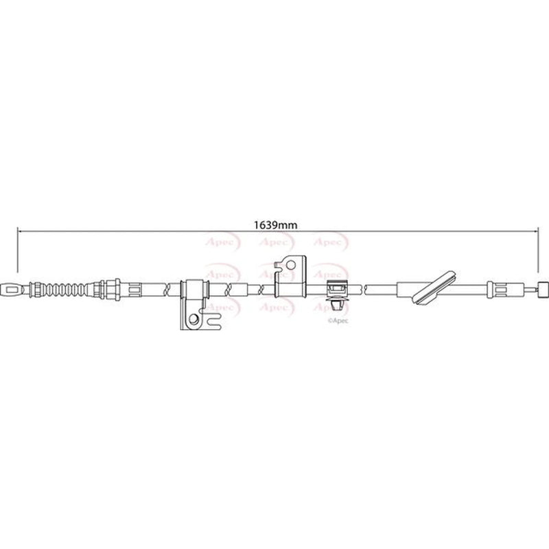 Apec Handbrake Cable Left Rear CAB1220