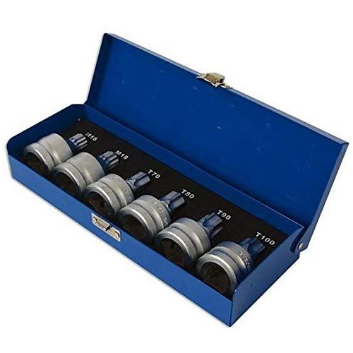 Laser Tamperproof Spline & Star Socket Bit Set 3/4"D 6pc 3815 Laser - Dynamic Drive