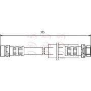 Apec Brake Hydraulic Hose Line Rear fits Ford Fiesta V 2001-2010