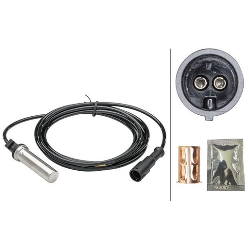 Hella ABS Wheel Speed Sensor Rear fits Mercedes-Benz Actros 1996-2002