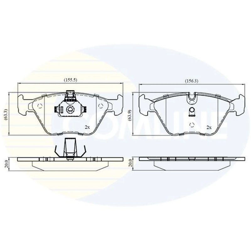 Comline Front & Rear Brake Discs & Pads fits MG Zt 2003-2005