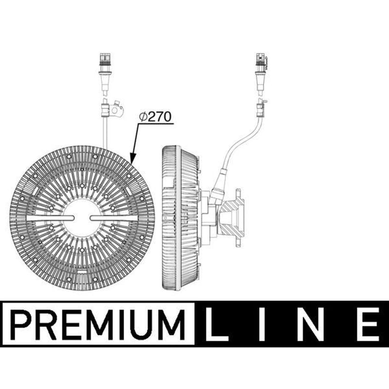 Mahle Radiator Fan Clutch fits Man Tgx I 2007-2019 18.680 33.680 41.680