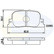 Comline Front & Rear Brake Discs & Pads fits Toyota Prius Liftback 2003-2009 1.5