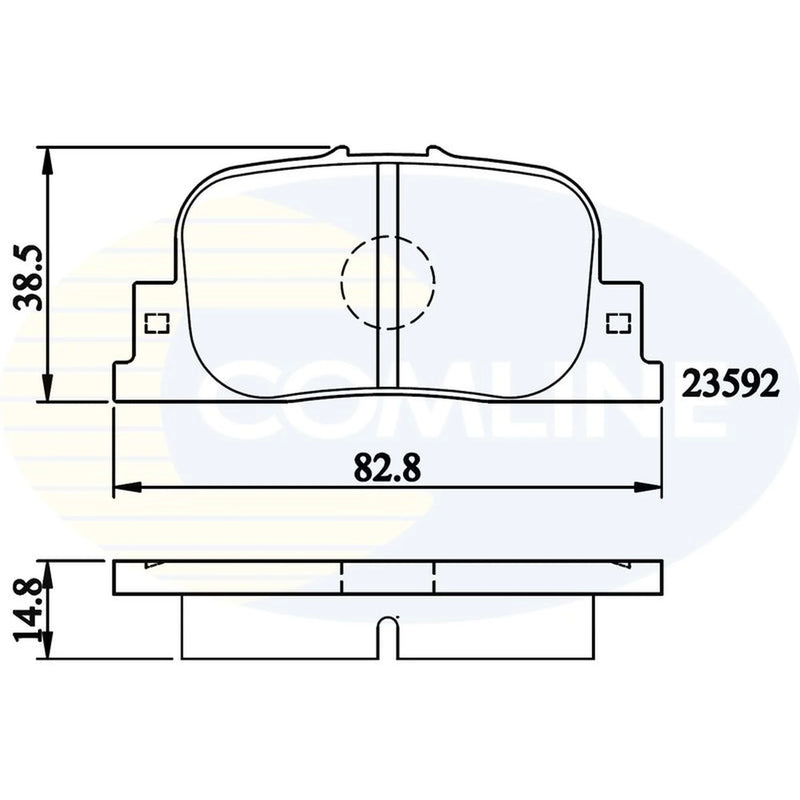 Comline 4 x Rear Brake Pad Set fits Toyota Camry 1996-2002 2.2 3.0