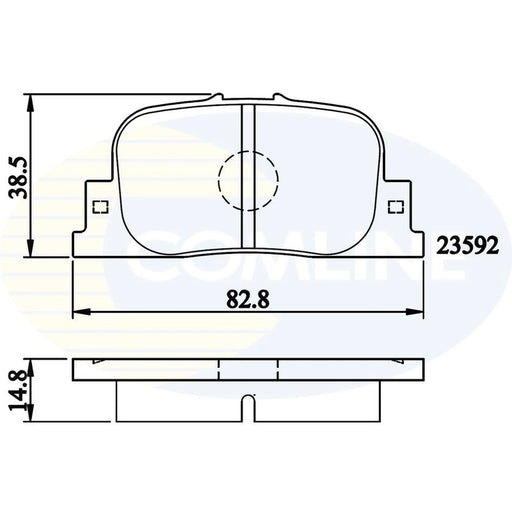 Comline 4 x Rear Brake Pad Set fits Toyota Camry 1996-2002 2.2 3.0