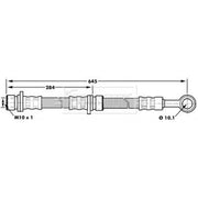 Borg & Beck Brake Hydraulic Hose Line Rear Right BBH7180