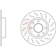 Apec 2 x Perforated Rear Brake Discs SDK7152-x2