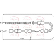 Apec Handbrake Cable Left Rear fits Peugeot 205 1983-1998