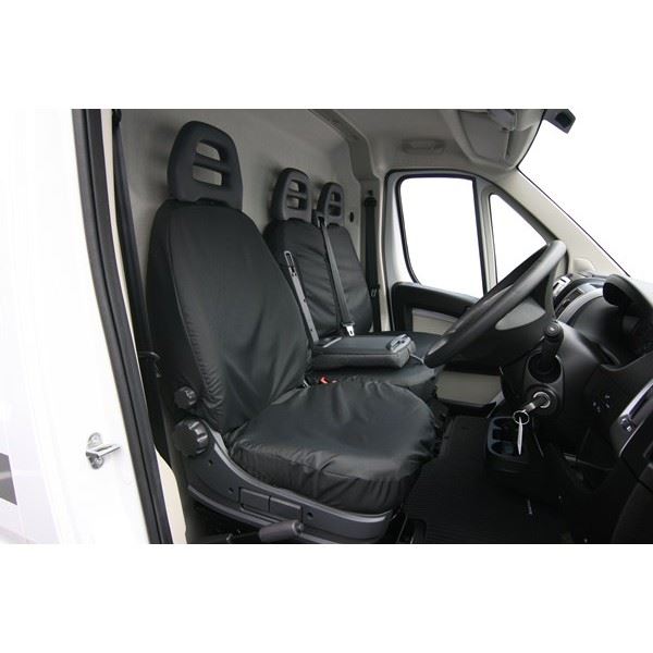 Town Country Seat Cover Single Black for Peugeot Boxer Citroen Relay Fiat Ducato Town & Country  - Dynamic Drive