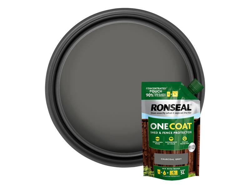 Ronseal One Coat Shed & Fence Refill Pouch Charcoal Grey 950ml Ronseal - NN4 Online