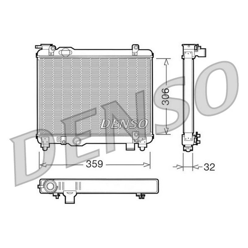 Denso Engine Radiator fits Fiat Panda 1980-2004