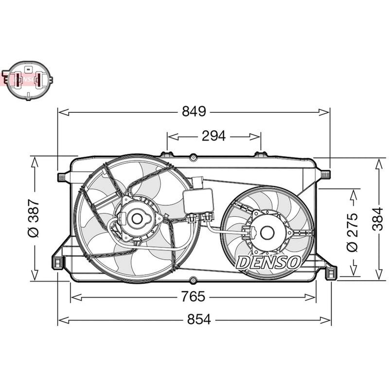 Denso Engine Cooling Fan fits Ford Transit 2006-2014 2.2 2.3