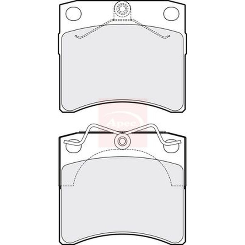 Apec Front Brake Pad Set fits VW California T4 Camper 1994-2002 1.9 2.4 2.5