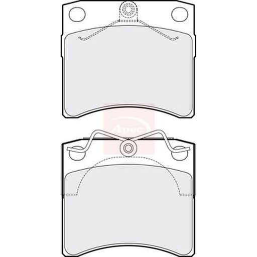 Apec Front Brake Pad Set fits VW California T4 Camper 1994-2002 1.9 2.4 2.5