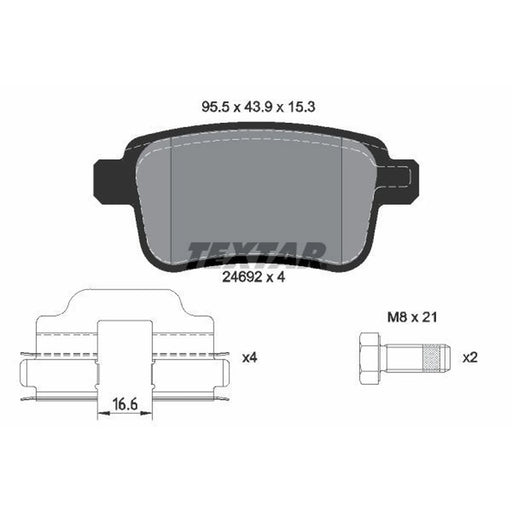 Textar Rear Brake Pad Set 2469201