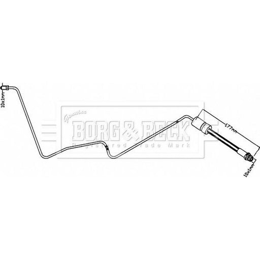 Borg & Beck Brake Hydraulic Hose Line inner BBH8355