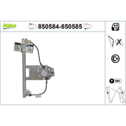 Valeo Electric Window Regulator Lifter Left Rear 850584