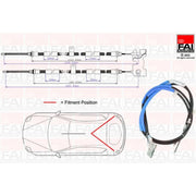 FAI Handbrake Cable Left Rear FBC0058