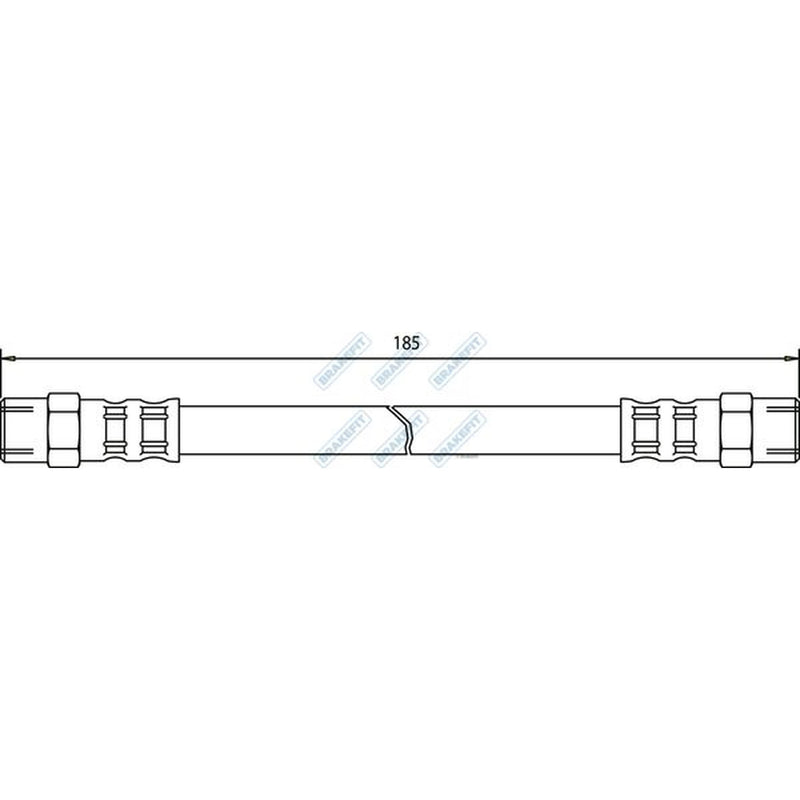 Apec Brake Hydraulic Hose Line Rear fits Seat Toledo 1991-1999 1.6 1.8 1.9