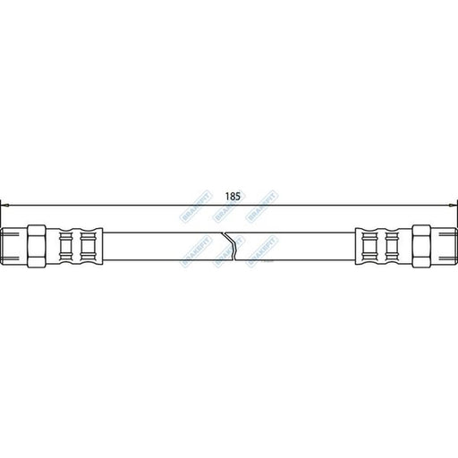 Apec Brake Hydraulic Hose Line Rear fits Seat Toledo 1991-1999 1.6 1.8 1.9