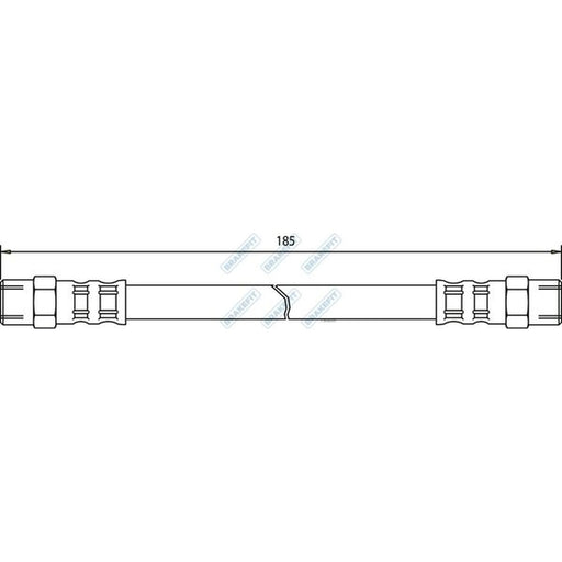 Apec Brake Hydraulic Hose Line Rear BHO4019