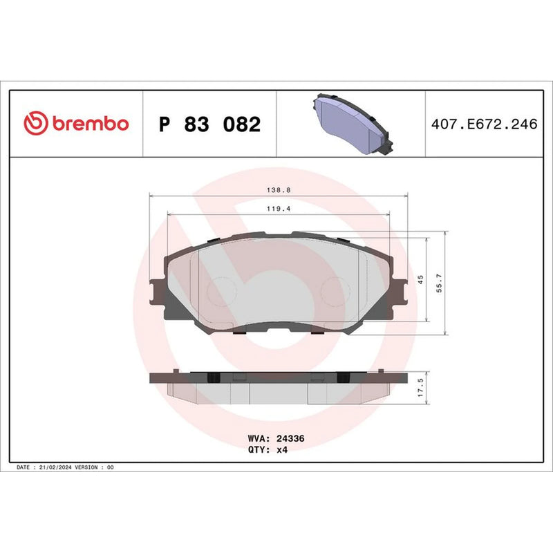Brembo Front & Rear Brake Discs & Pads fits Toyota Auris 2006-2012