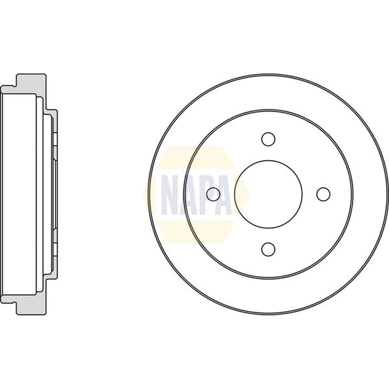NAPA Brake Drum Assembly Rear NDR1060