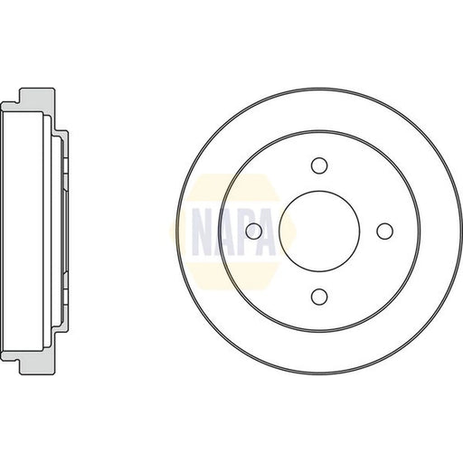 NAPA Brake Drum Assembly Rear NDR1060