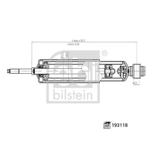 Febi Shock Absorber Damper Strut Front Left 193118