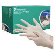Bodyguards Powder Free White Latex Disposable Gloves XL Box of 100 Bodyguard  - Dynamic Drive