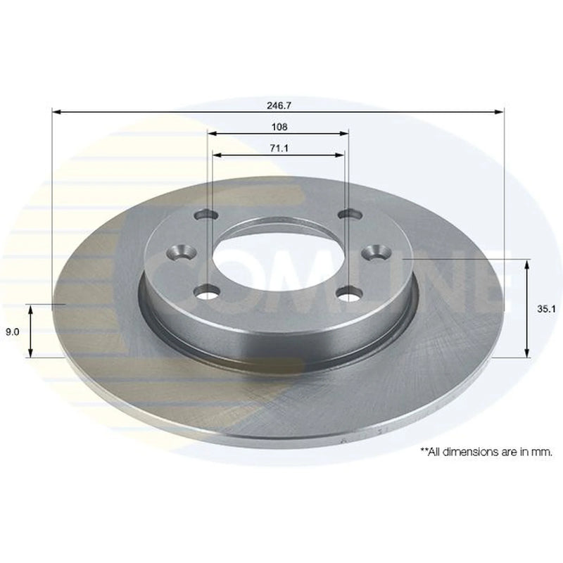 Comline Front & Rear Brake Discs & Pads fits Citroën Xsara Picasso 2004 on 2.0