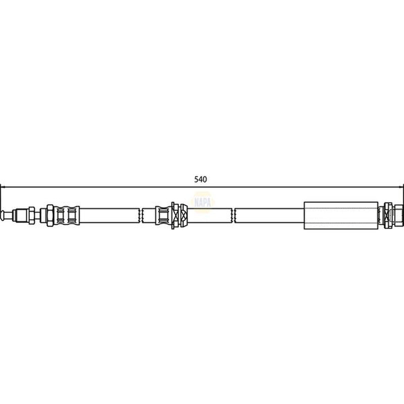 NAPA Brake Hydraulic Hose Line Front fits Ford Fiesta V 2005-2008