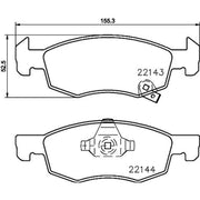 DON Front Brake Pad Set fits Opel Corsa E 2014-2019 1.0 1.2 1.3 1.4