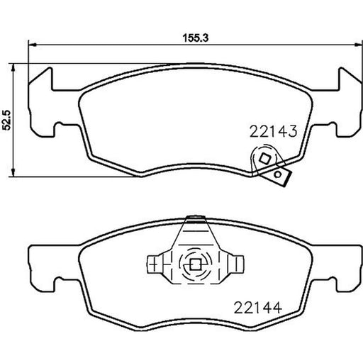 Mintex Front Brake Pad Set fits Opel Corsa E 2014-2019 1.0 1.2 1.3 1.4