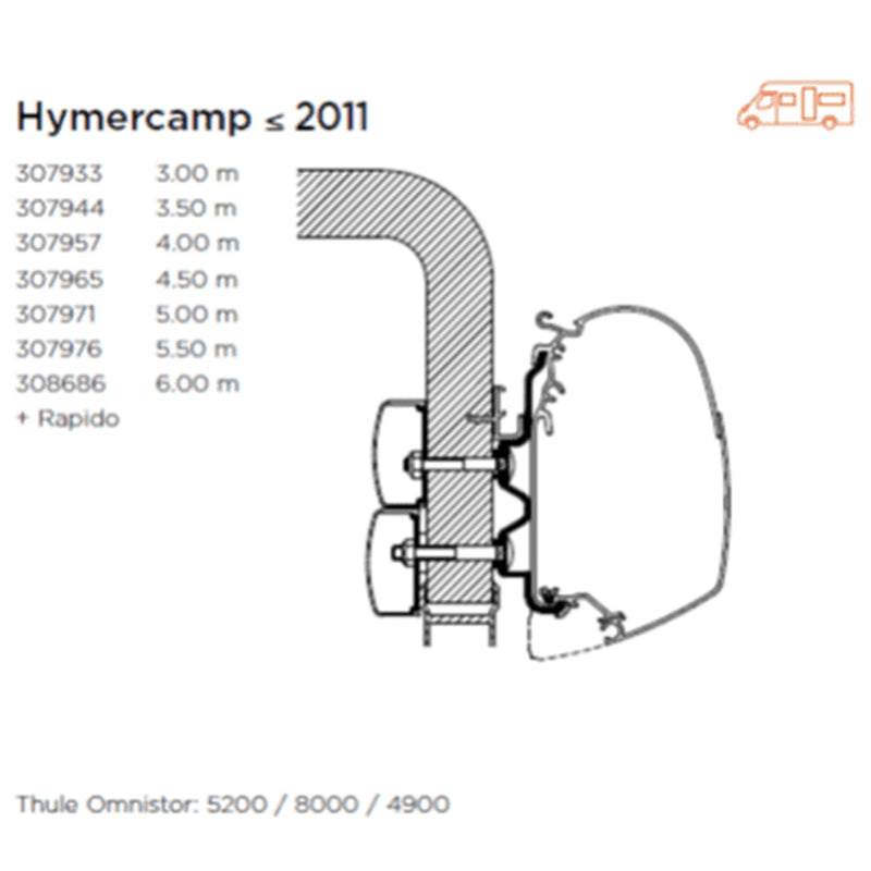 Thule HYMERCAMP ADAPTER SERIES 5 - 5m - 307971