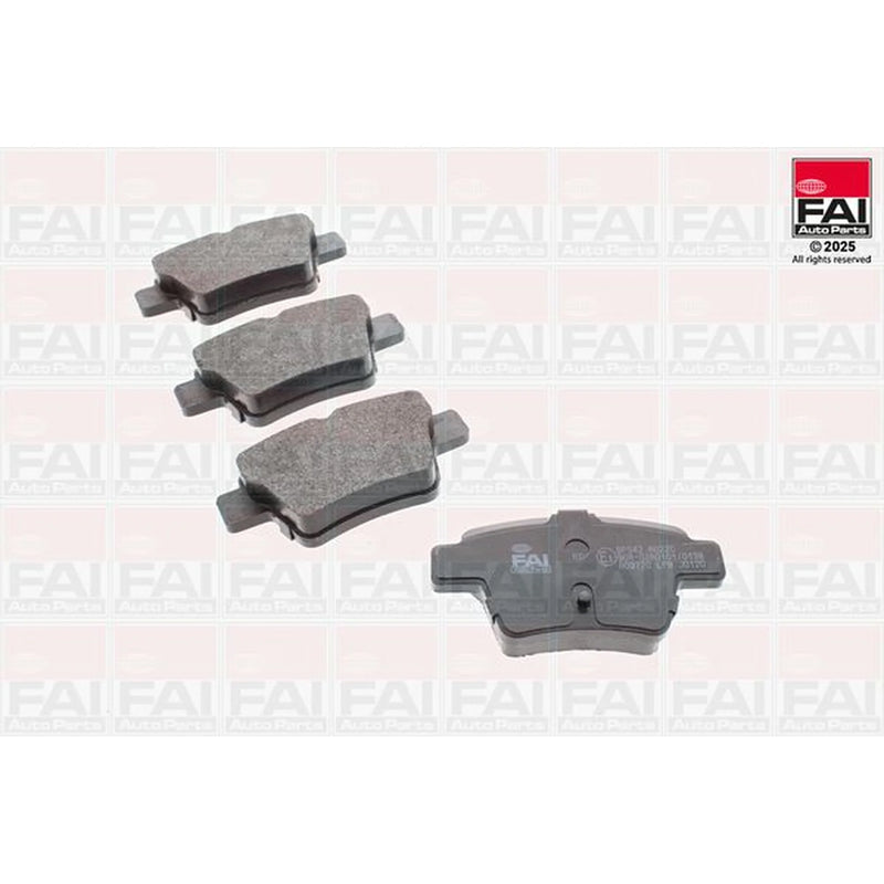 FAI Rear Brake Pad Set fits Citroën C4 2004-2011 1.4 1.6 2.0