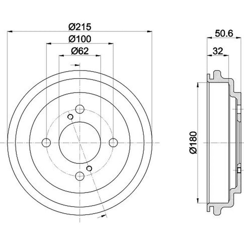 Mintex 2 x Brake Drums fits Suzuki Celerio 2014 on 1.0