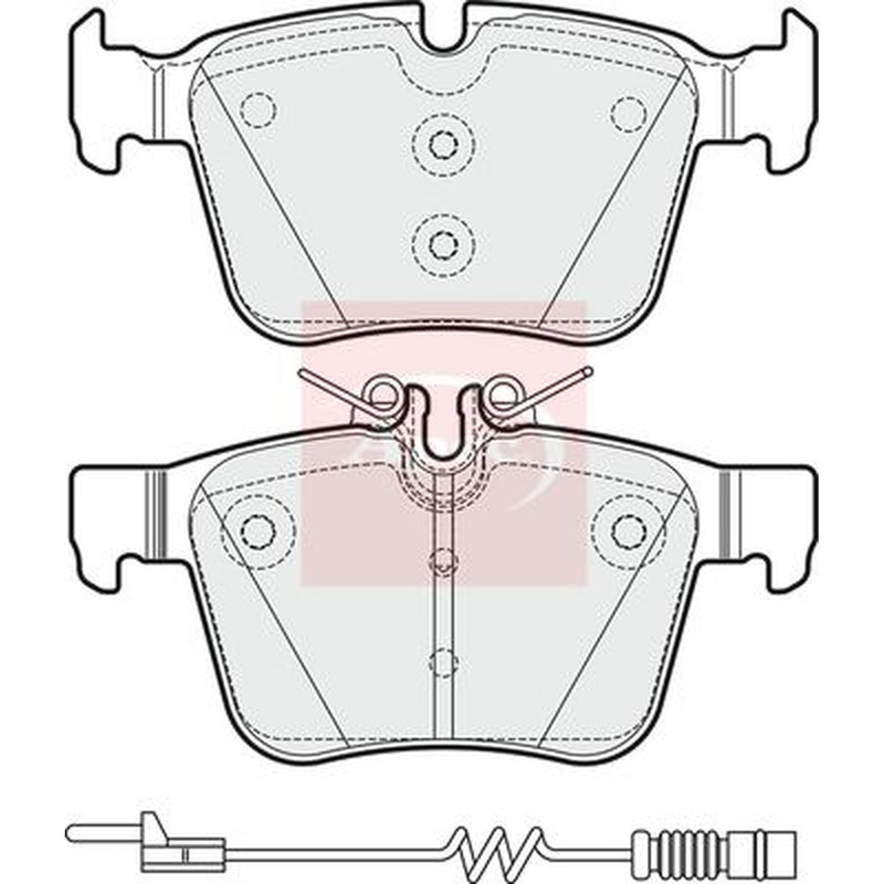 Apec Rear Brake Pad Set fits Mercedes-Benz C-Class 2013-2023