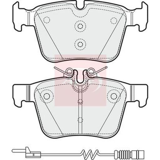 Apec Rear Brake Pad Set fits Mercedes-Benz C-Class 2013-2023