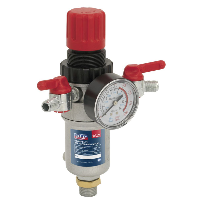 Sealey Air Filter/Regulator Heavy-Duty SA2FR Sealey - Dynamic Drive