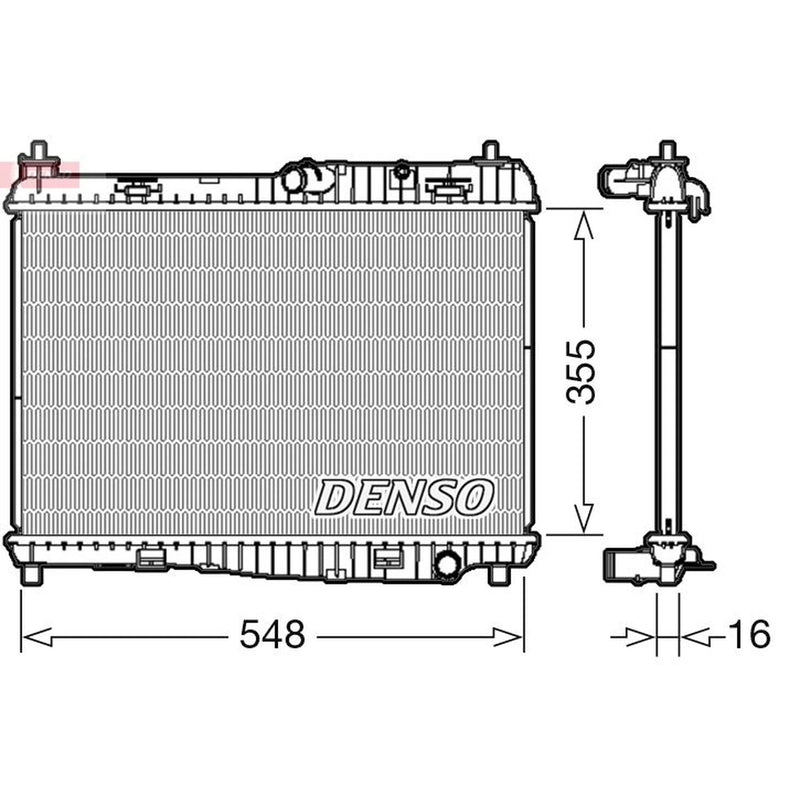 Denso Engine Radiator fits Ford B-Max 2012-2017 1.4