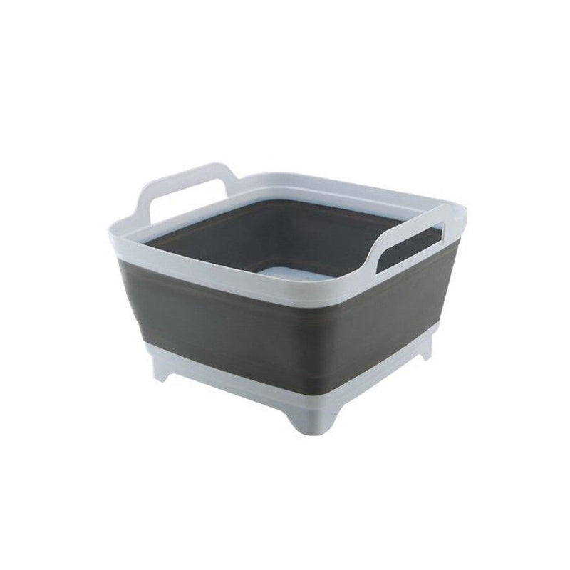 Via Mondo Collapsible Bowl With Drain Plug White/Grey | UK Camping and Leisure