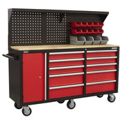 Sealey Mobile Workstation 10 Drawer with Backboard AP6310 Sealey - Dynamic Drive