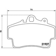 Brembo Front & Rear Pads fits Porsche Boxster 1996-2004 2.5 2.7