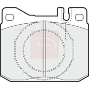 Apec Front Brake Pad Set fits Mercedes-Benz 123 1976-1985