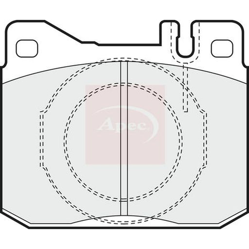 Apec Front Brake Pad Set fits Mercedes-Benz 123 1976-1985