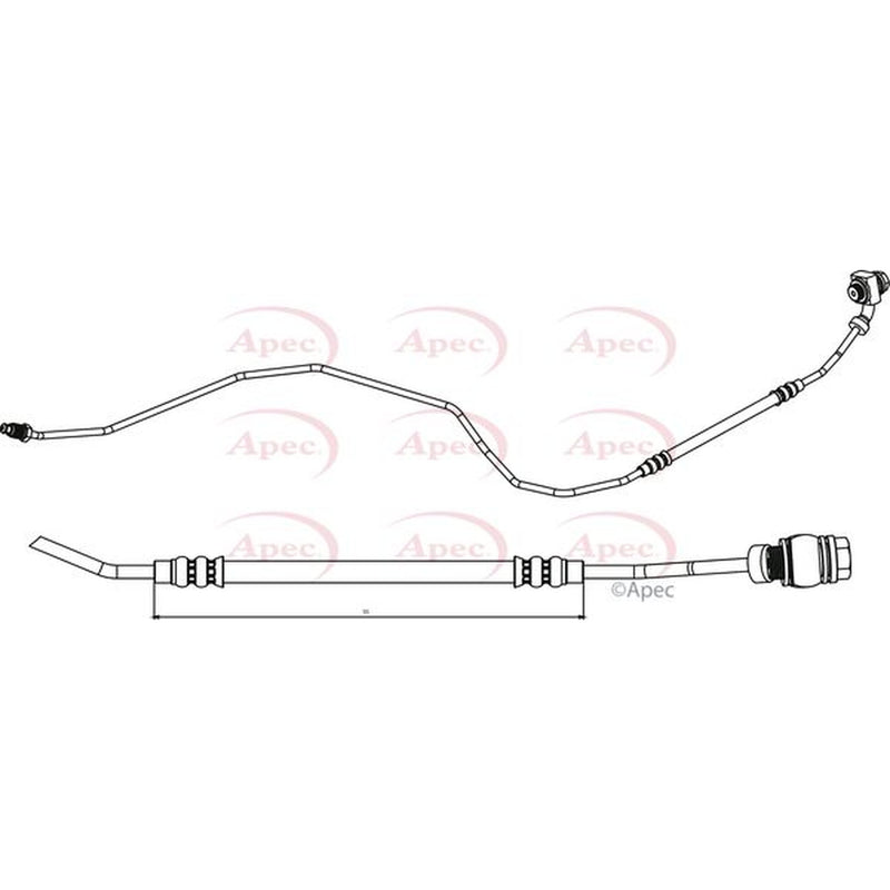 Apec Brake Hydraulic Hose Line Rear Left fits Audi A3 1998-2003 1.8 1.9