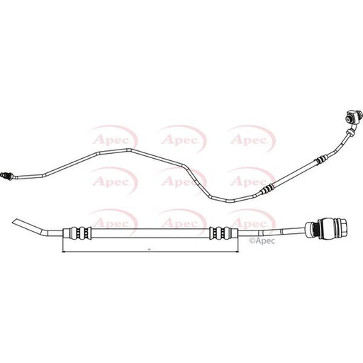 Apec Brake Hydraulic Hose Line Rear Left fits Audi A3 1998-2003 1.8 1.9