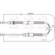 Apec Handbrake Cable Right Rear CAB1073