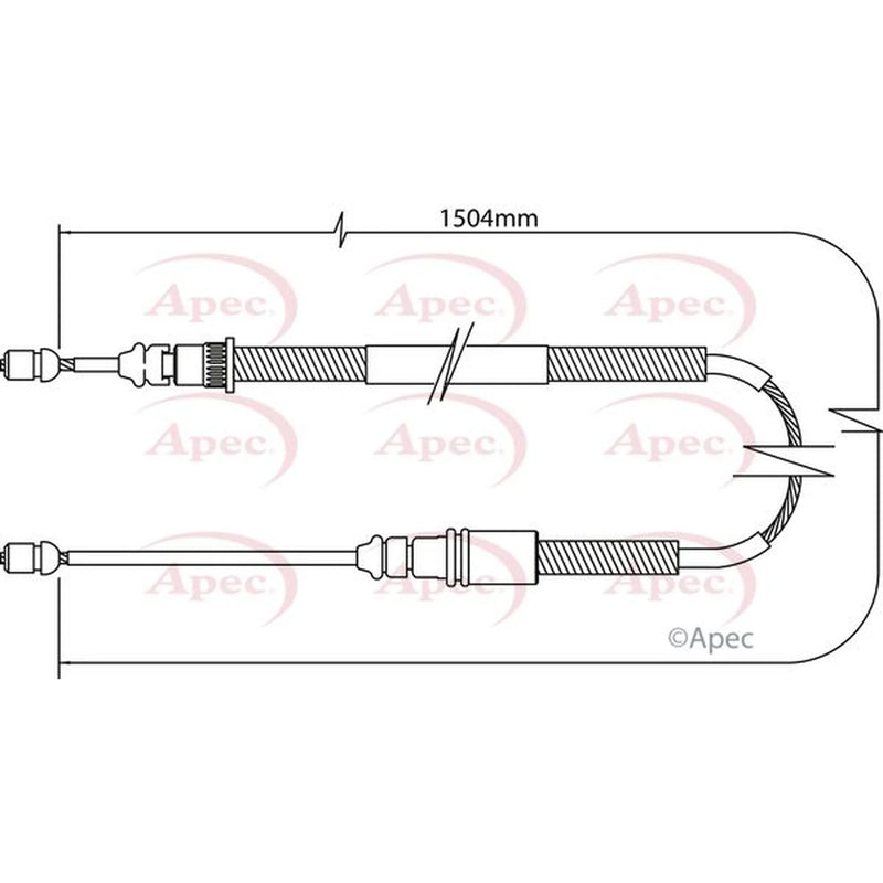 Apec Handbrake Cable Right Rear CAB1073